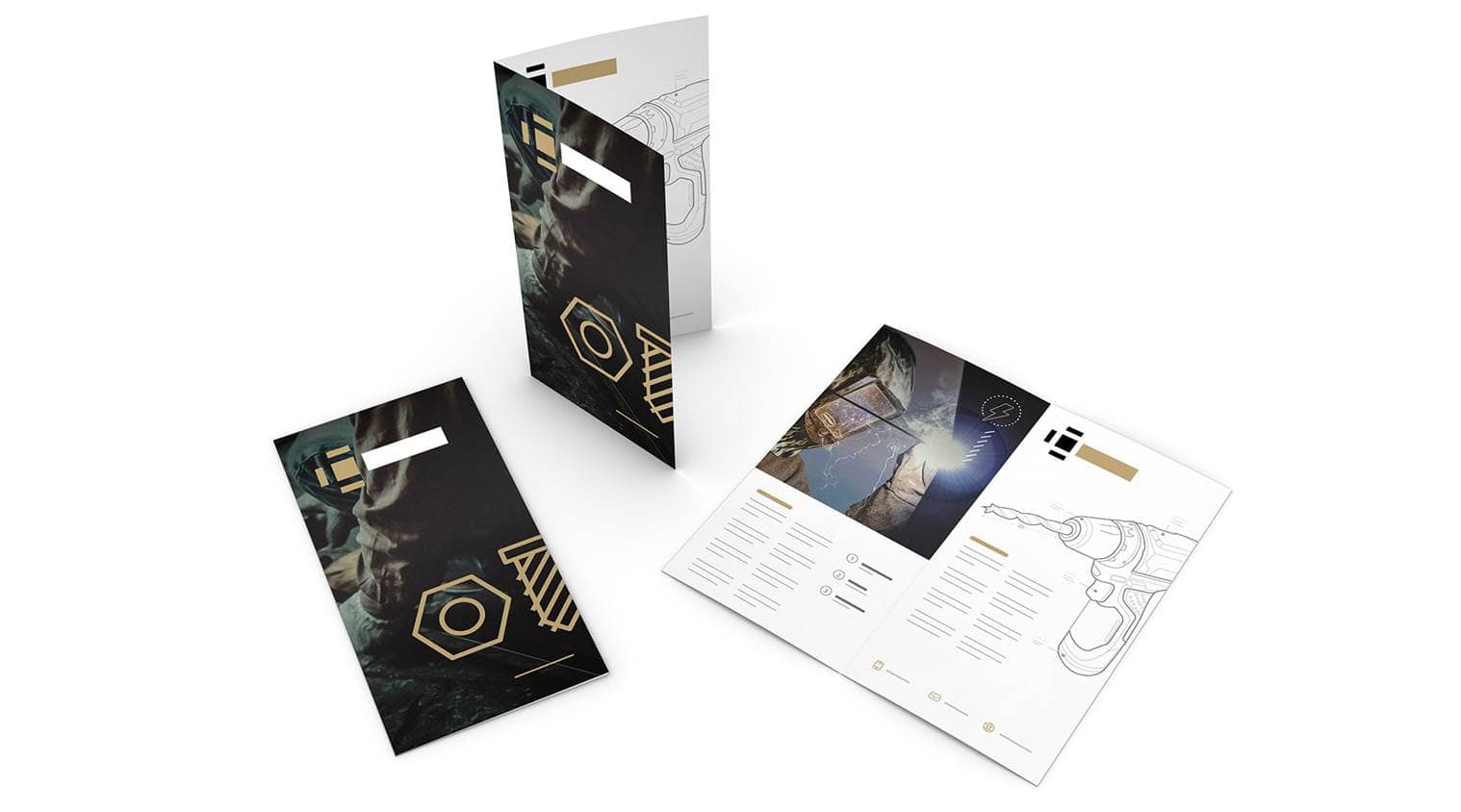 Folder mit Einbruchfalz