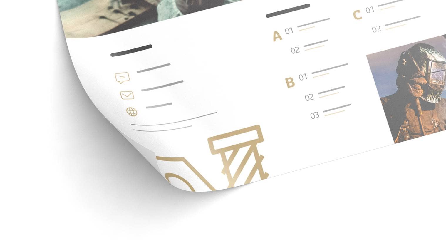 Offsetpapier rechts  Detail