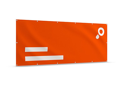 Beispiel eines Banner aus Fahnenstoff